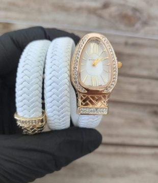 bvlgari leather white gold