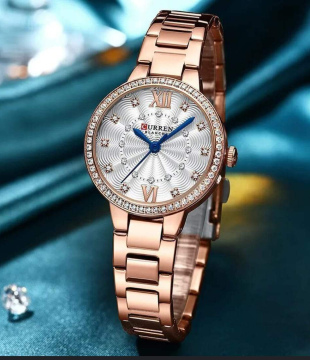 Curren 9085 Rose Silver Women's Watch